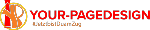 „YOUR-PAGEDESIGN Logo mit #JetztbistDuamZug“